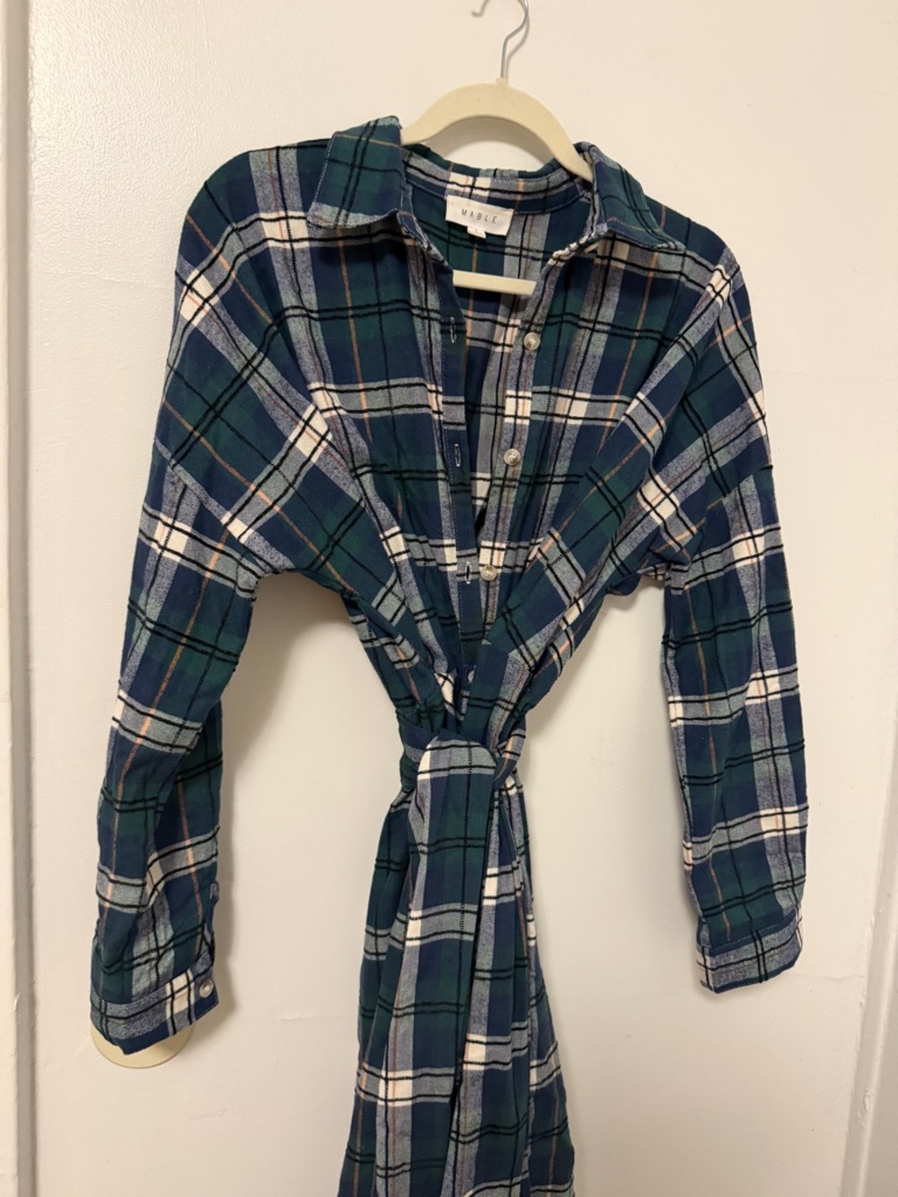 Hunter Plaid Green Midi Dress - Picture 4 of 4